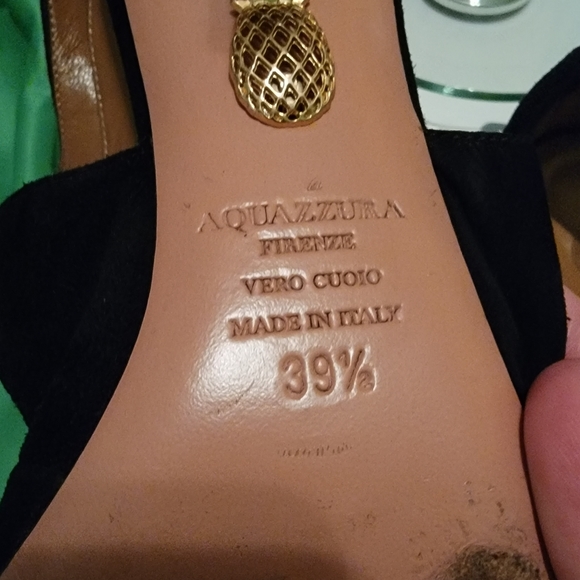 AQUAZZURA Kimi Pump 75 Black Suede Heel 3" Heel - Picture 14 of 15